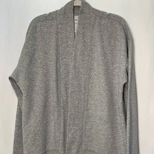 SUSANA Open Front Fleece Cardigan, Gray Heather - XL